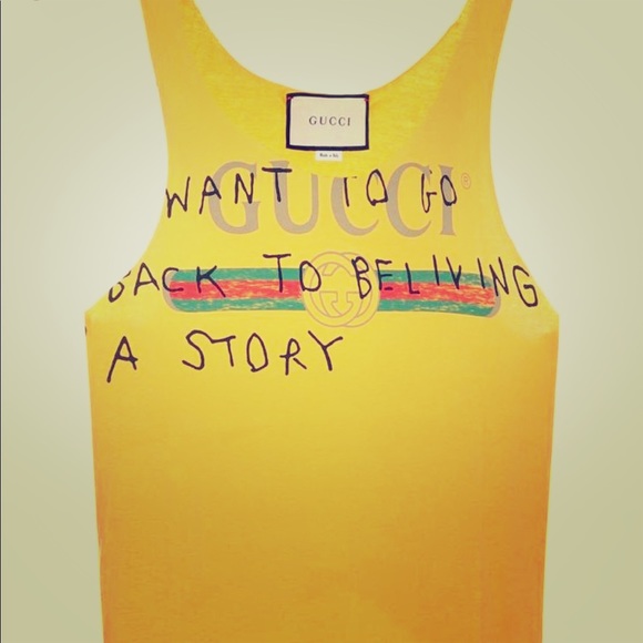 Gucci Tops - Gucci Coco Capitan Logo Tank -Yellow